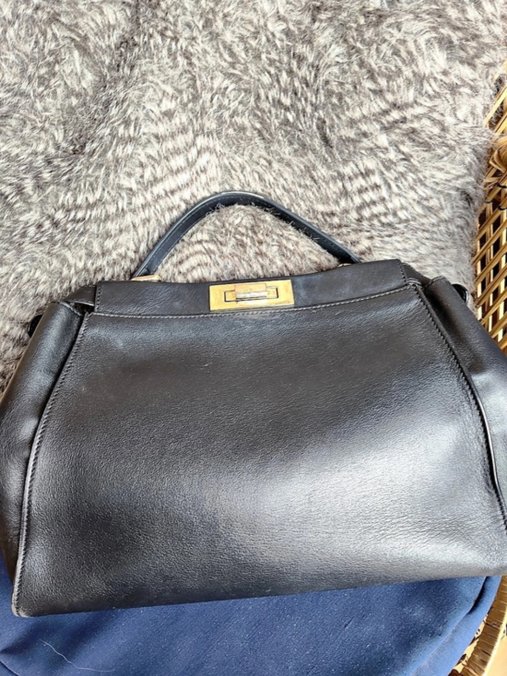 Peekaboo Bag Black Shoulder Bag